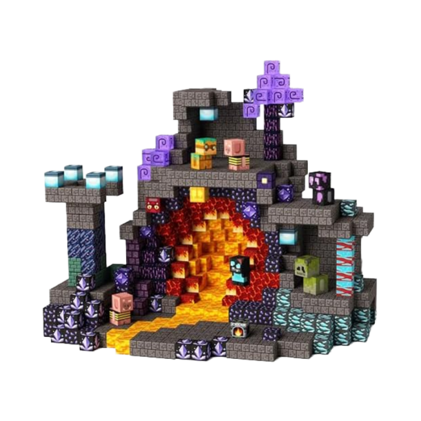 Magnetiske Byggeklodser i Minecraft-tema - 100 dele