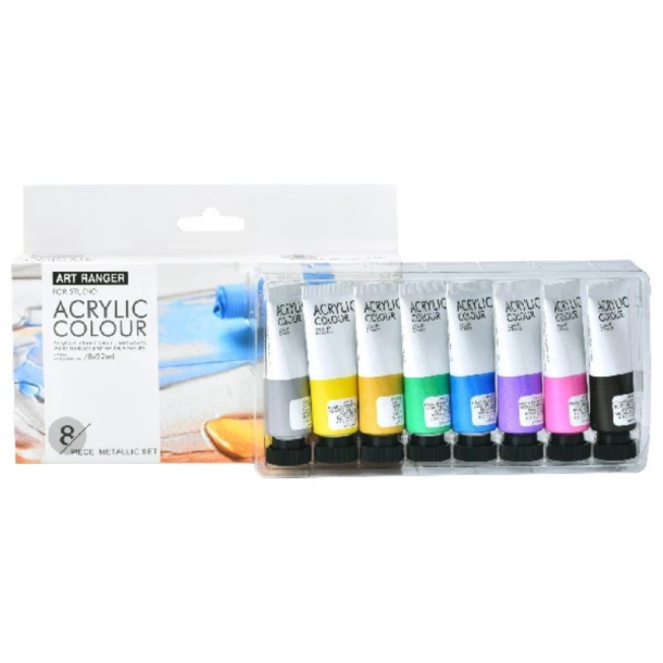 Art Ranger Akrylmaling Metallic 8 x 22 ml