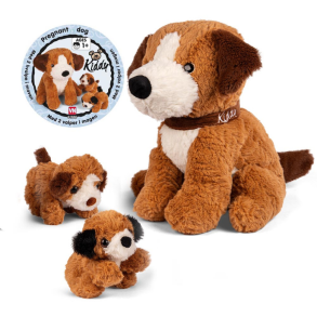 Kiddy Gravid Hund Bamse Med 2 Hvalpe 32cm