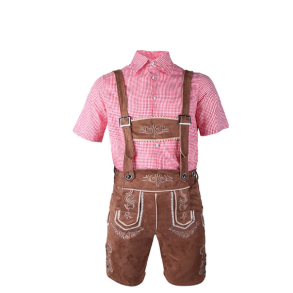 Oktoberfest komplet s�t med r�d skjorte