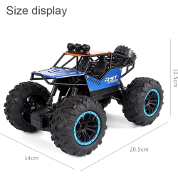 Fjernstyret offroad-bil med store terr�nd�k og lys - Bl�