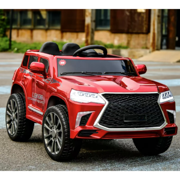Lexus LX Elbil til Brn - 12V SUV med Lyd &amp; Lys (Rd)