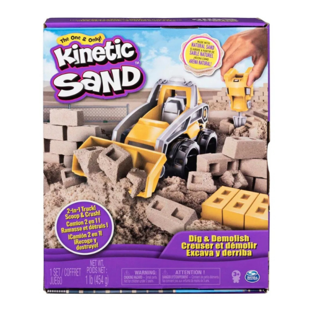 Kinetic Sand Dig &amp; Demolish St 454 g byggeplads