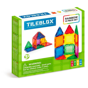 Tileblox Rainbow 14 dele  magnetisk byggest