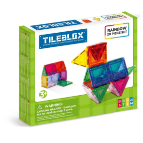 Tileblox Rainbow 20 dele  magnetisk byggest
