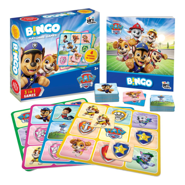 Paw Patrol Memo &amp; Bingo Spil 3-i-1