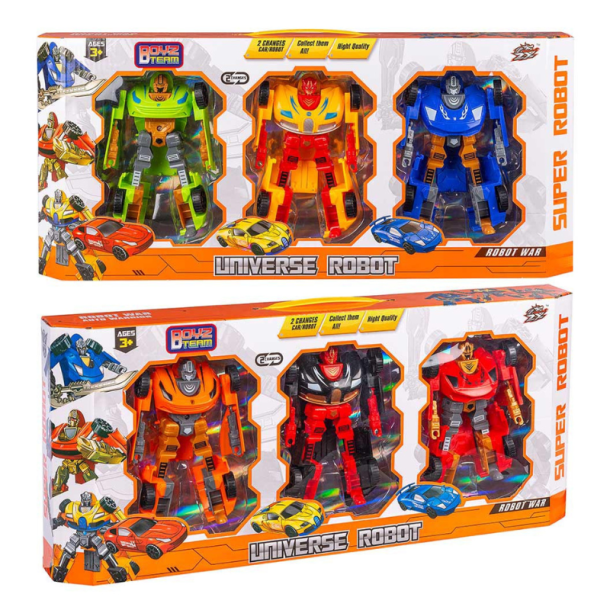 Transform Robotter &amp; Biler S�t 3 stk