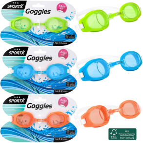 SportX sv�mmebriller til b�rn 8 til 12 �r assorterede