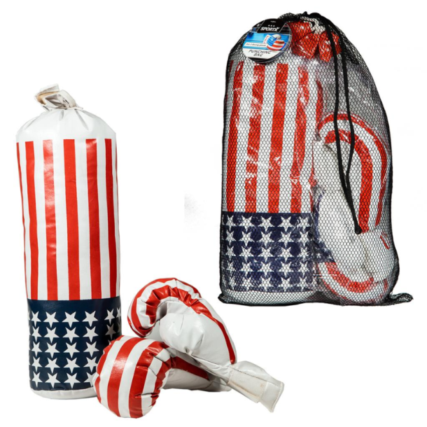 Bokse s�t til b�rn med boksepude og handsker