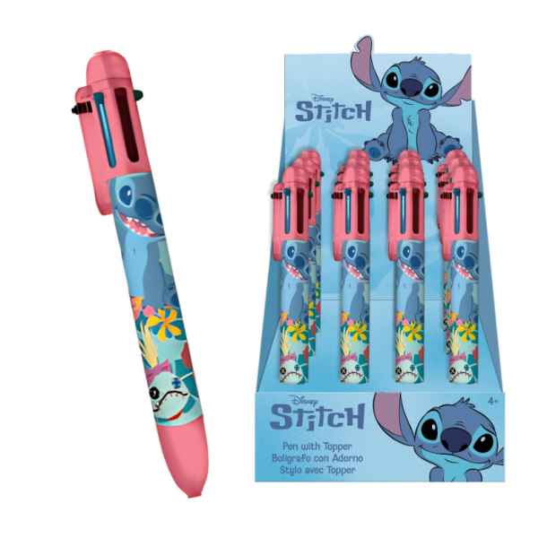 Stitch kuglepen med 6 farver