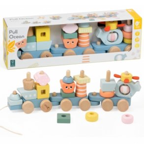 Classic World Montessori Trtog med Byggeklodser  Ocean Railway (fra 12 mneder)