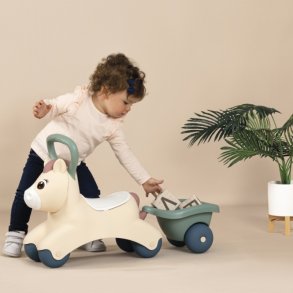 SMOBY Little Ride-On Pony med Trailer (fra 12 m�neder)