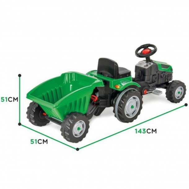 WOOPIE Pedaltraktor med Anhnger (fra 3 r)