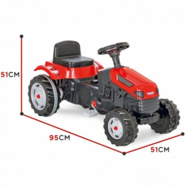 WOOPIE Farmer GoTrac Pedaltraktor med Stjsvage Hjul (fra 3 r)
