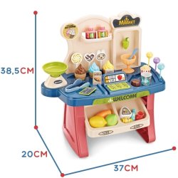 WOOPIE Supermarked med Indkbsvogn og Isbutik  40 dele