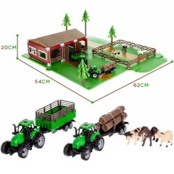 WOOPIE Bondegrd med Dyr og 2 Traktorer  102 dele