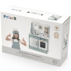 VIGA PolarB Legekkken i Tr med Tilbehr  Grn (fra 3 r)