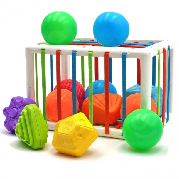 WOOPIE BABY Fleksibel Sanse-Kube med Former  13 dele (fra 12 mneder)