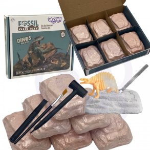 WOOPIE Dinosaurieutgrvning  6 Skelettfigurer (6 r+)