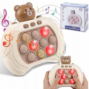 WOOPIE POP IT Interaktivt Anti-Stress Spil  Bamse med Lys og Lyd (fra 3 r)