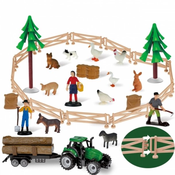 WOOPIE XL Bondegrd med Dyr og Figurer, 94 dele