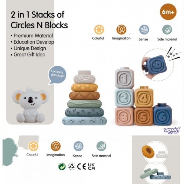 Woopie Baby Sanseklodser 3-i-1  Koala-st (fra 6 mneder)