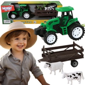 WOOPIE Traktor med Anhnger og Dyr