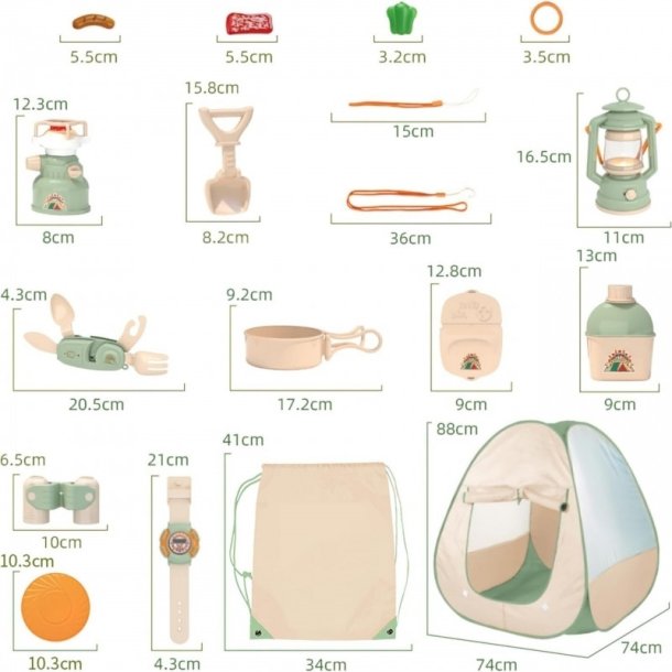 WOOPIE Naturforsker St XXL  Camping &amp; Eventyr, 15 dele