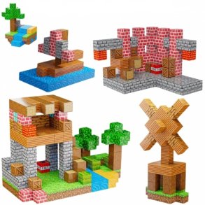 WOOPIE Magnetiskt Byggset - 3D Minecraft Klossar, 63 delar