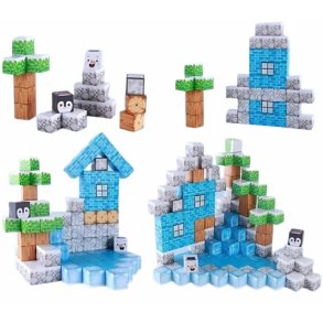 WOOPIE Magnetisk Bygges�t � Minecraft Vinterverden, 66 dele