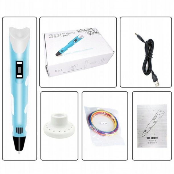 WOOPIE 3D Pen St med LED-display  Kreativ sjov (3 r+)