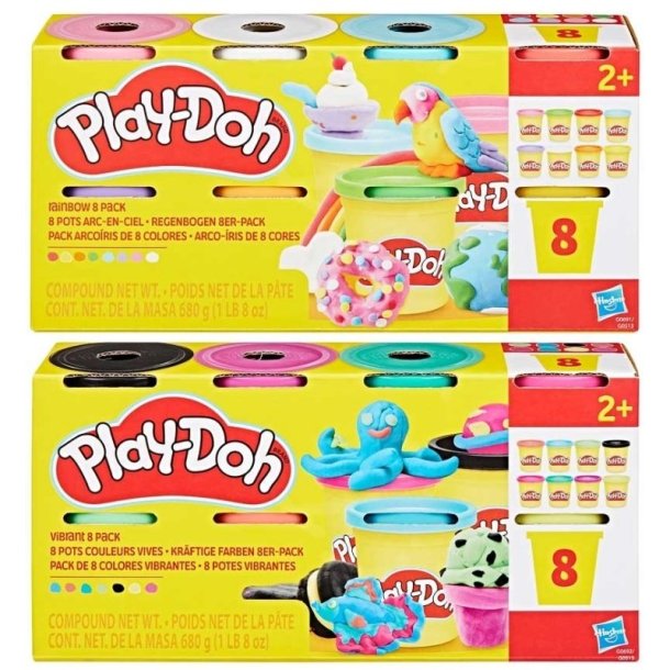 Play-Doh 8 Btter Modellervoks (Assorteret)
