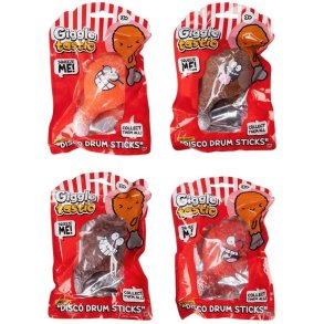 Giggle Tastic Disco Drumsticks - Legetj formet som kyllingelr (Assorteret)