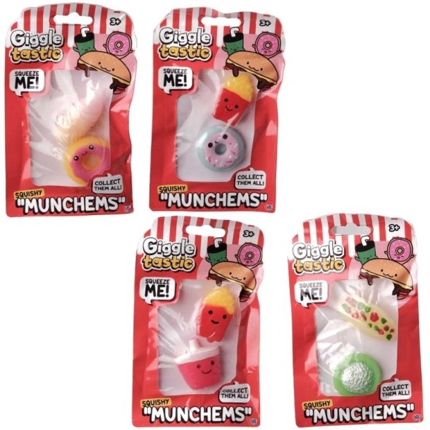 Giggle Tastic Squishy Munchems (2-pak, assorteret)
