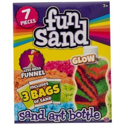 Fun Sand Sand Art Bottles med glitter (Assorteret)