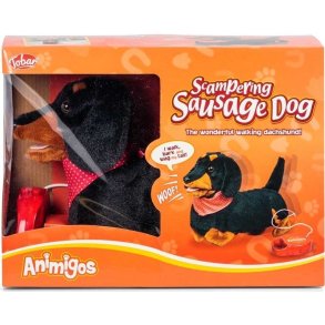 Animigos Plush Sausage Dog Plyshund