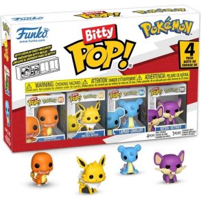 Funko Bitty Pop: Pokmon  Charmander, Jolteon, Lapras & Rattata 4-Pack
