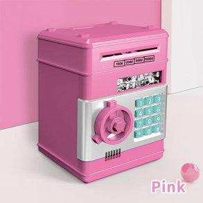 Elektronisk sparb�ssa med kod - Rosa