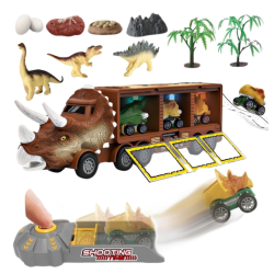 Dinosaur-lastbil med udskyder og 15 dele