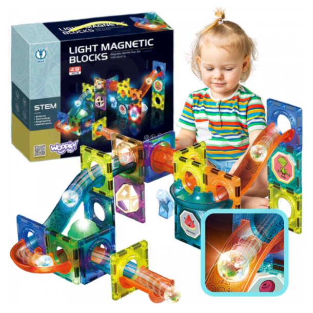 Magnetisk Kuglebane  49 dele med lys