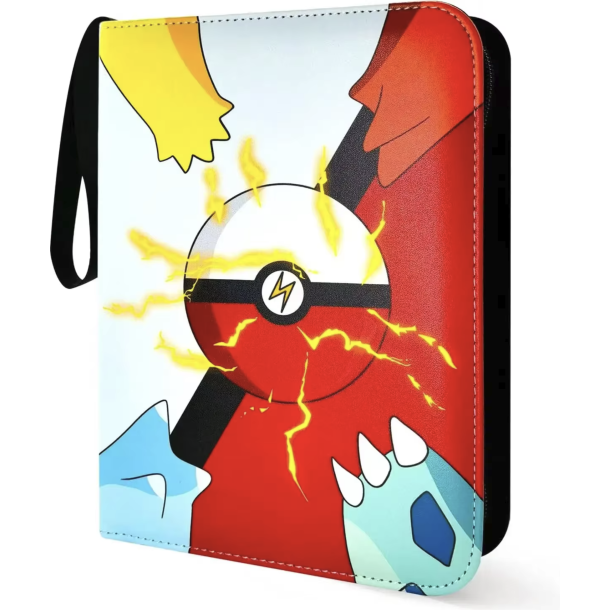 MIO 9-Pocket PU Leather Pok�mon Kortmappe med Lynl�s - Samlemappe til 900 Kort