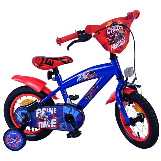 Turbo Crew 12&Prime; B�rnecykel &ndash; Bl�/R�d