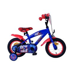 Turbo Crew 12&Prime; B�rnecykel &ndash; Bl�/R�d