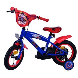 Turbo Crew 12&Prime; B�rnecykel &ndash; Bl�/R�d