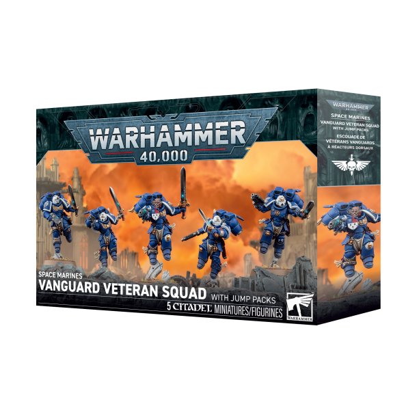Games Workshop Warhammer 40.000 - Space Marines: Vanguard Veteran Squad with Jump Packs - 5 figurer