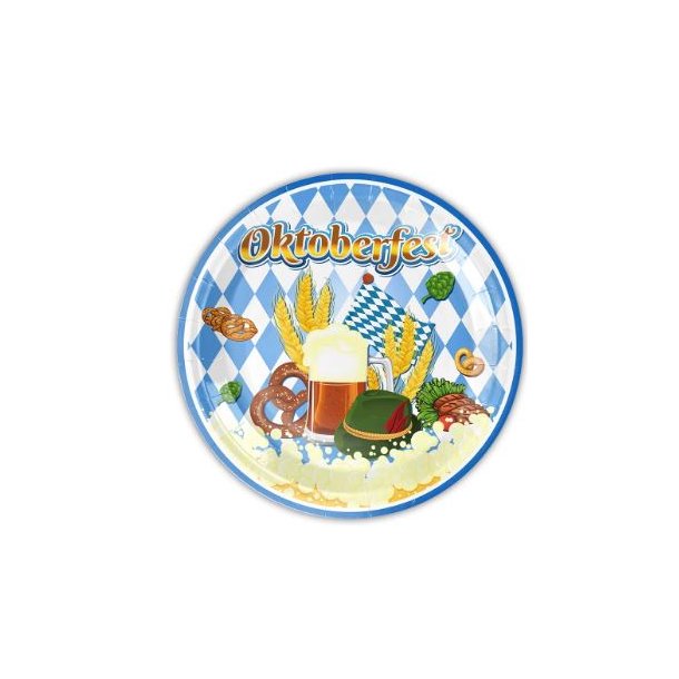 Beerfest - Oktoberfest Tallerken 9" - 10 stk