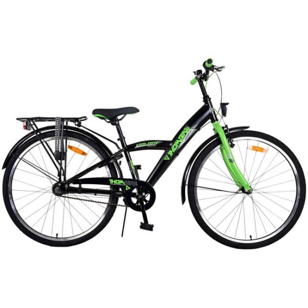 Volare Thombike 26&Prime; Juniorcykel &ndash; Sort/Gr�n - Shimano 3 gear