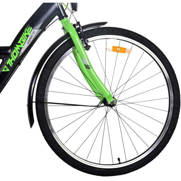Volare Thombike 26&Prime; Juniorcykel &ndash; Sort/Gr�n - Shimano 3 gear