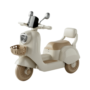 El Scooter til B�rn 6V - Cremehvid Retro