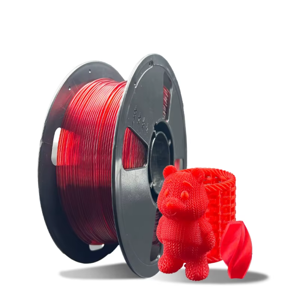 PETG Filament 1,75 mm - Transparent R�d - 1 kg